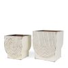 Medina Off White w/ Gold Antiquing Metal Planters (Set of 2) 1 0083042 70547 A