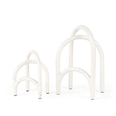 Springe White & Gray Speckled Arch Decorative Object (Set of 2)