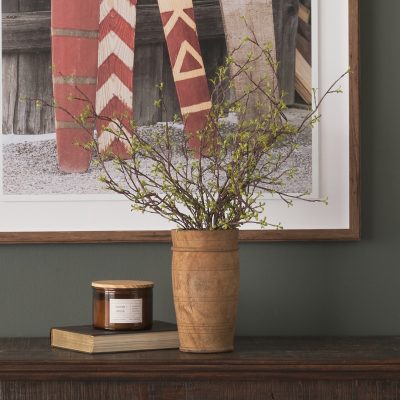 Alternative view of Porta Small Medium Brown Reclaimed Wooden Pot