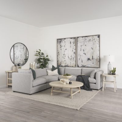 Alternative view of Halston Corner Light Grey Performance Fabric