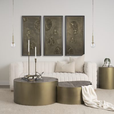 Alternative view of Britton Gold Metal w/ Clear Glass Globe 1-Light Pendant Light