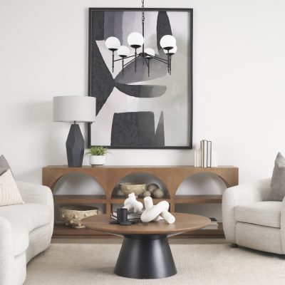 Alternative view of Edie Matte Black Metal w/ Frosted Glass Globes 6-Light Chandelier