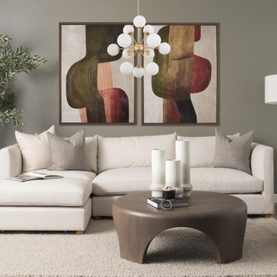 Alternative view of Barbara Brushed Gold Metal w/ Frosted Glass Globes 11-Light Chandelier