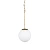 Edie Brushed Gold Metal w/ Frosted Glass Globe 1-Light Pendant 2 0080795 70439 A