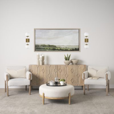 Alternative view of Edie Brushed Gold Metal w/ Frosted Glass Globes 2-Light Wall Sconce