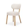 Owen Dining Chair W/ Medium Brown Wood and Beige Fabric 2 0081864 70424 A