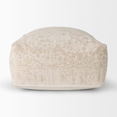 Alternative view of Khloe Large Cream Pouf