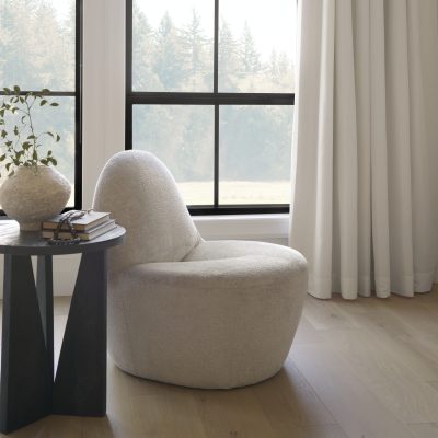Alternative view of Beverly Beige Chenille Accent Chair