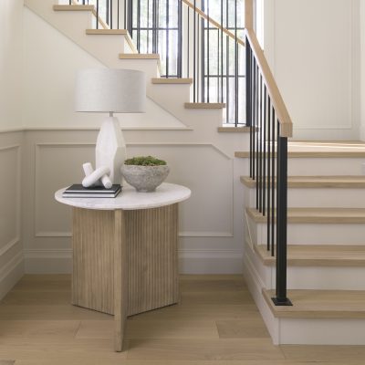 Alternative view of Piven White w/Antiqued Wash Textured Ceramic Table Lamp