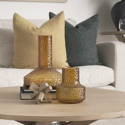 Alternative view of Jolene Tall  Amber Glass Vase