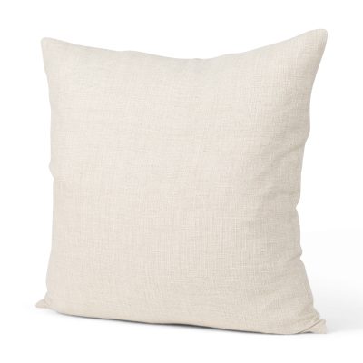 Jacklyn Cream Linen Square Decorative Pillow Cover