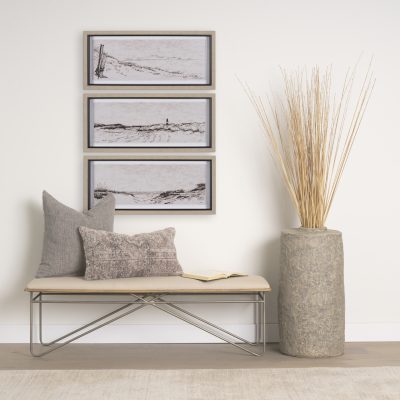 Alternative view of Jacklyn Grey Linen Square Decorative Pillow Cover