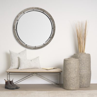 Alternative view of Jayden Cream w/ Black Print Linen Lumbar Decorative Pillow Cover