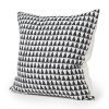 Jolie Cream w/ Black Print Linen Square Decorative Pillow  Cover