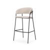 Carolyn Bar Stool w/ Oatmeal Fabric & Matte Black Metal 2 0066168 70246 A