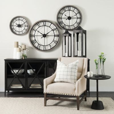 Alternative view of Kensington Cream Linen Fabric and Wood Accent Chair