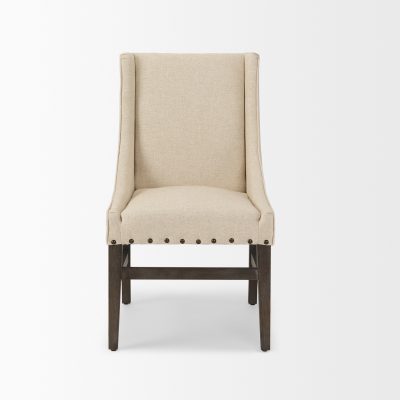 Alternative view of Kensington I  Cream Fabric and Solid Wood Dining Chair