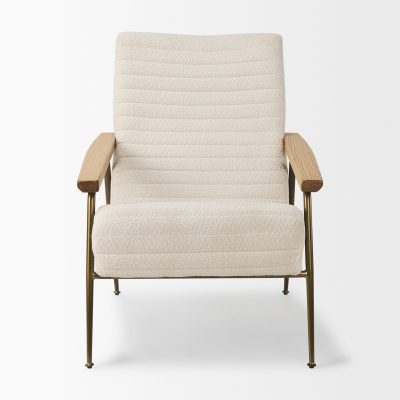 Alternative view of Grosjean Cream Boucle Accent Chair