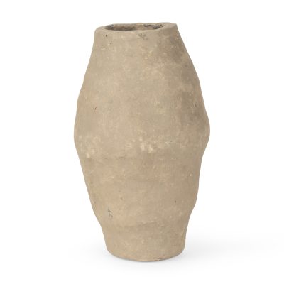 Rundal Small Gray Paper Mache Vase