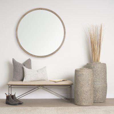 Alternative view of Rama Large Gray Paper Mache Floor Vase