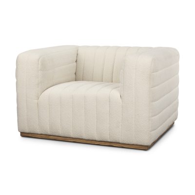 Ricciardo Cream Boucle Upholstered Arm Chair
