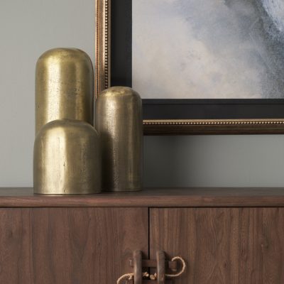 Alternative view of Quonset Short Brass Finished Aluminum Metal Ornament