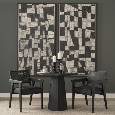 Alternative view of Maxine Hexagonal Black Wood Foyer Table