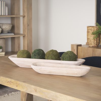 Alternative view of Athena Set of 2 Extra Large  Light-Wash Reclaimed Wood Trays