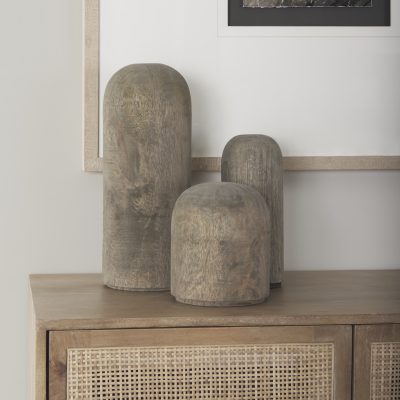 Alternative view of Knox Medium Gray-Wash Wood Decorative Object