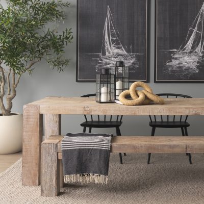 Alternative view of Alize Jute Wrapped Solid Wood Circular Chain Link Decorative Object