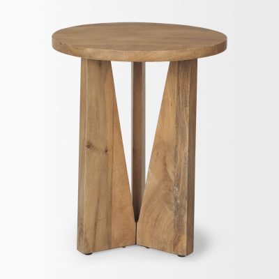 Alternative view of Mattius Light Wood Accent Table