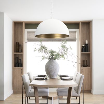 Alternative view of Juniper 36" Round White Dome Pendant Light