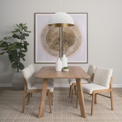Alternative view of Juniper 24" Round White Dome Pendant Light