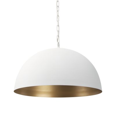 Juniper 24" Round White Dome Pendant Light