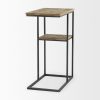 Ronin 25"H Rectangle 2-Tier Wood w/ Black Metal Accent Table 1 0057107 70093 A