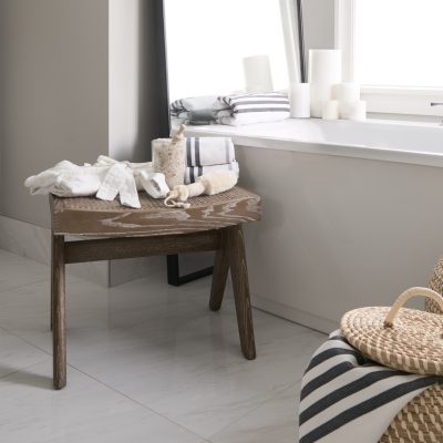 Alternative view of Arvin 21.7L x 17.7W x 18.1H Medium Brown Wooden Stool