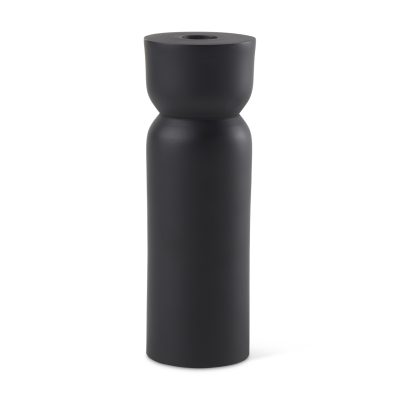 Malta Black Large Metal Candle Holder