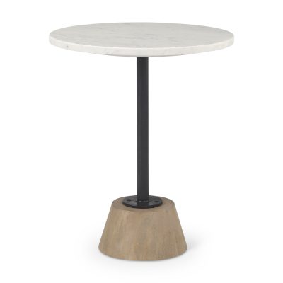 Maxwell Marble Top Pedestal End/Side Table