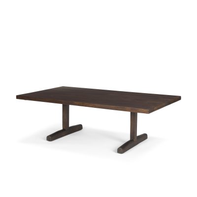 Viktor 55"L Dark Brown Solid Wood Coffee Table