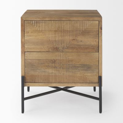 Alternative view of Cairo 22.0L x 22.0W x 26.0H Wood 2 Drawer Accent table