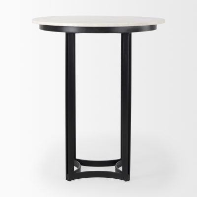 Alternative view of Tanner Marble & Matte Black Bistro Table