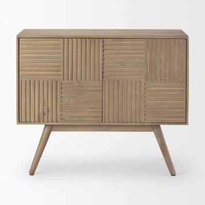 Alternative view of Sable 37.0L x 17.0W x 30.5H Light Brown Wood Accent Cabinet