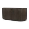 Terra 72L x 18W x 32H Dark Brown Wood Fluted Sideboard 1 0078114 69883 A