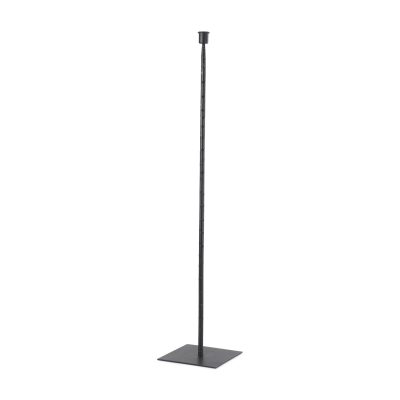 Porter 6.0L x 6.0W x 30.0H Large Black Iron Candle Holder