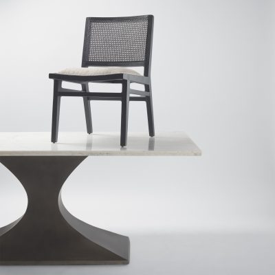 Alternative view of Wynn 20.5L x 24.6W x 34.1H Beige Fabric W/Black Wood Dining Chair