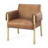 Ashton Brown Leather w/ Light Wood Accent Chair 1 0060163 69817 A