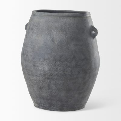 Alternative view of Zuma 27.2L x 20.5W x 31.9H Dark Gray Ceramic Floor Vase