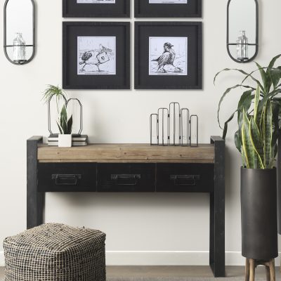 Alternative view of Aria 4.3L x 3.9W x 9.6H Metal and Glass Decorative Accent