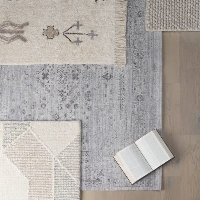 Alternative view of Kolt 9x12 Neutral Geometric Patterned Wool Area Rug