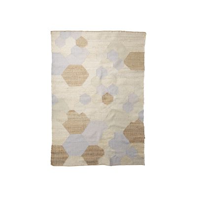 Mayson 8x10 Cream Multi-Colored Honeycomb Pattern Area Rug